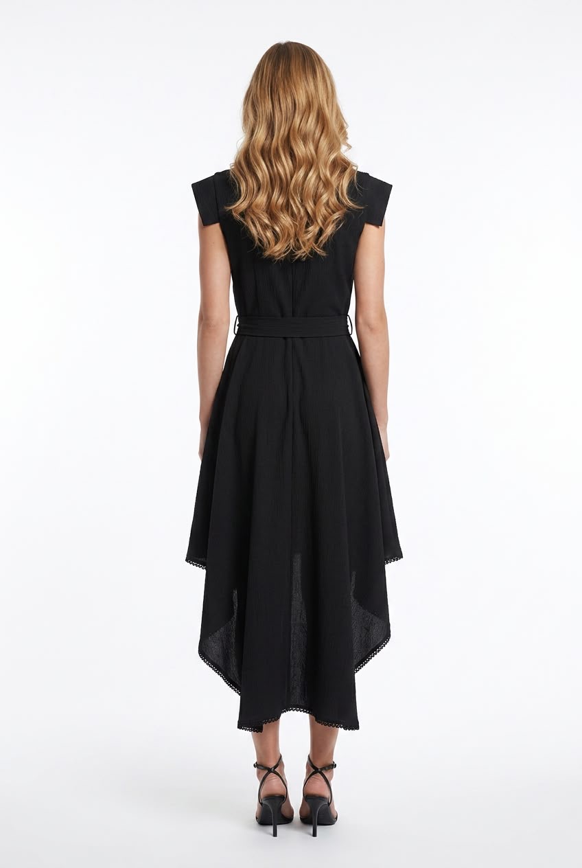 Aurora Asymmetric Midi Dress - Image 3