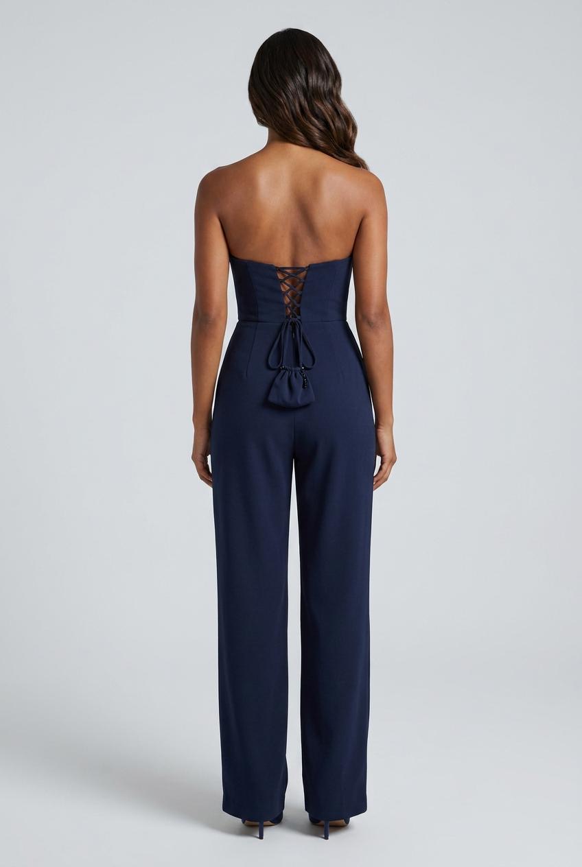 Celeste Embroidered Overlay Jumpsuit - Image 8