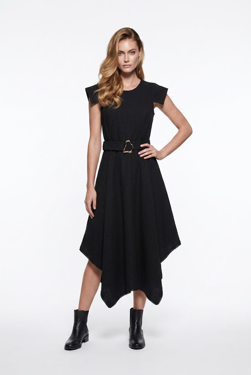 Aurora Asymmetric Midi Dress