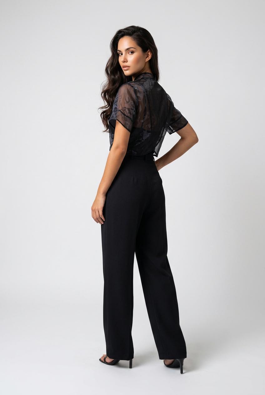 Celeste Embroidered Overlay Jumpsuit - Image 4
