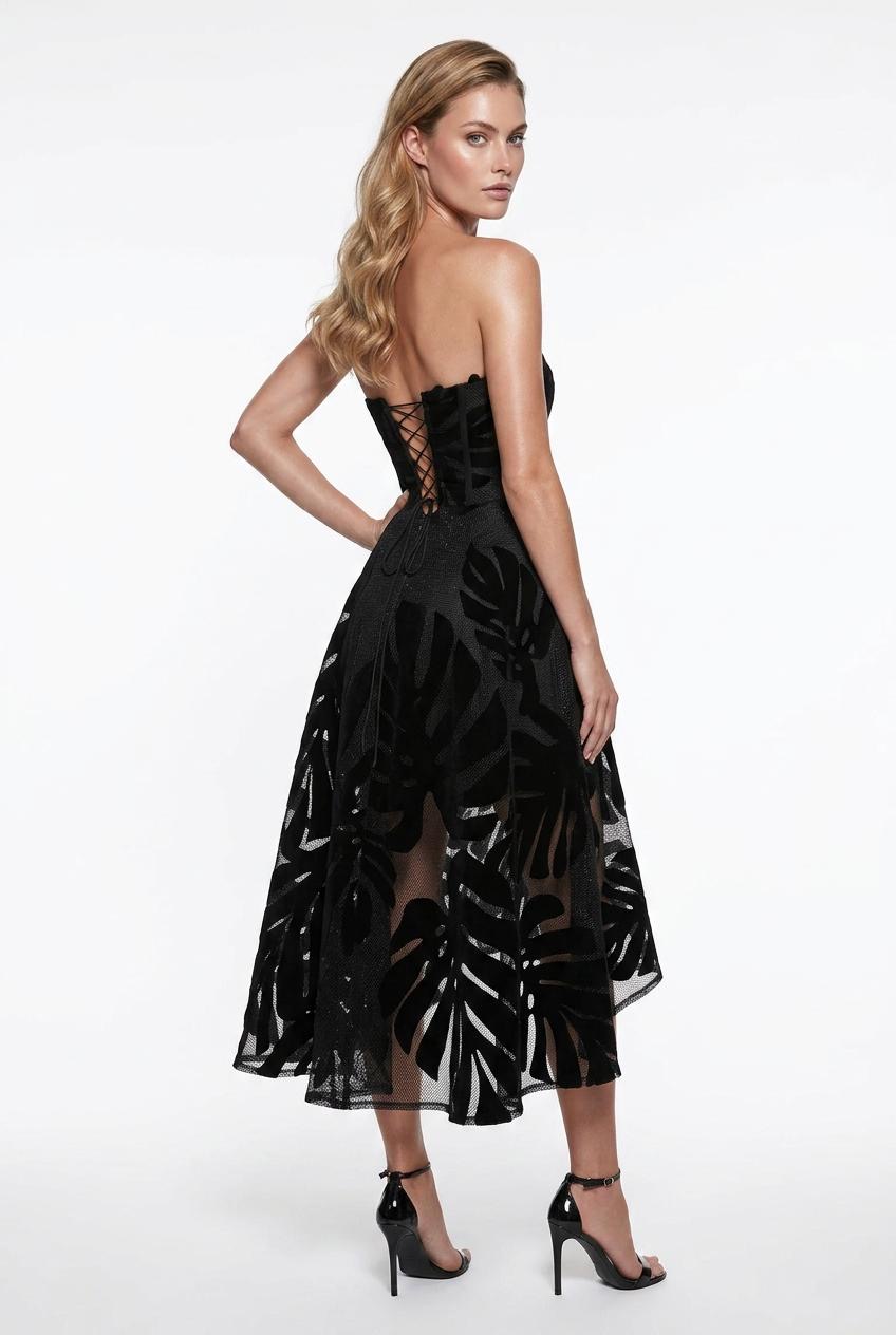 Midnight Monstera Dress - Image 3