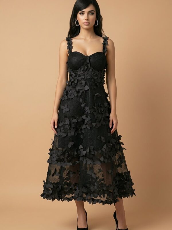 Noir Blossom Dress