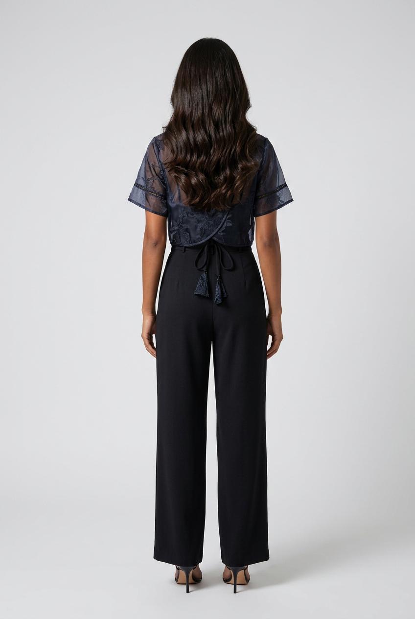 Celeste Embroidered Overlay Jumpsuit - Image 5