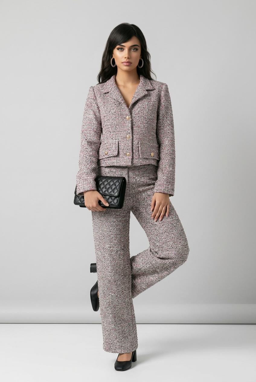 Luna Metallic Tweed Suit Set - Image 4