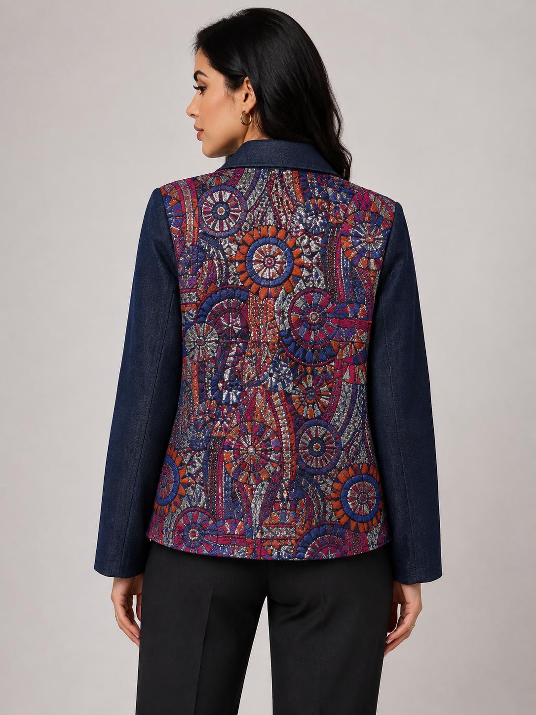 Midnight Mosaic Denim Jacket - Image 2