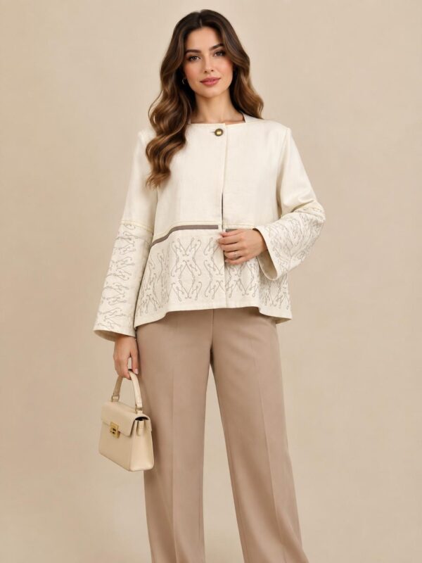 Ivory Signature Embroidered Jacket