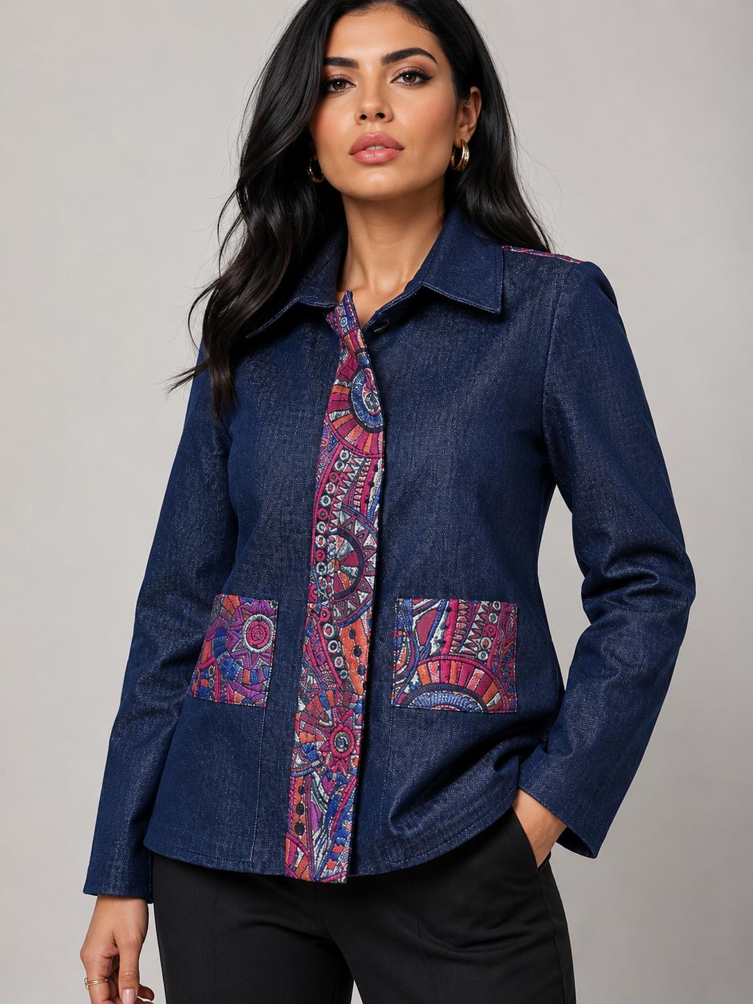 Midnight Mosaic Denim Jacket