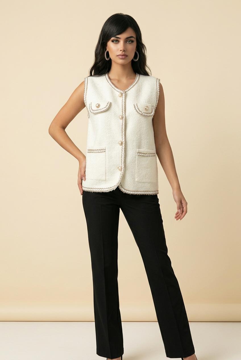 Luna Mohair-Style Winter Vest - Image 6