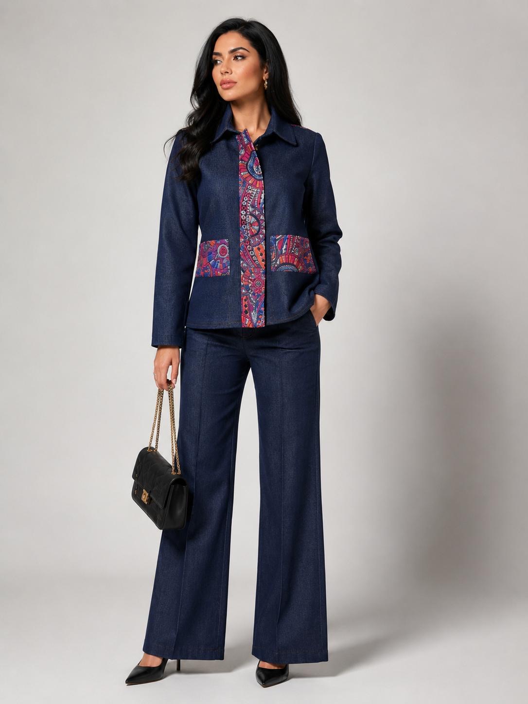 Midnight Mosaic Denim Jacket - Image 3