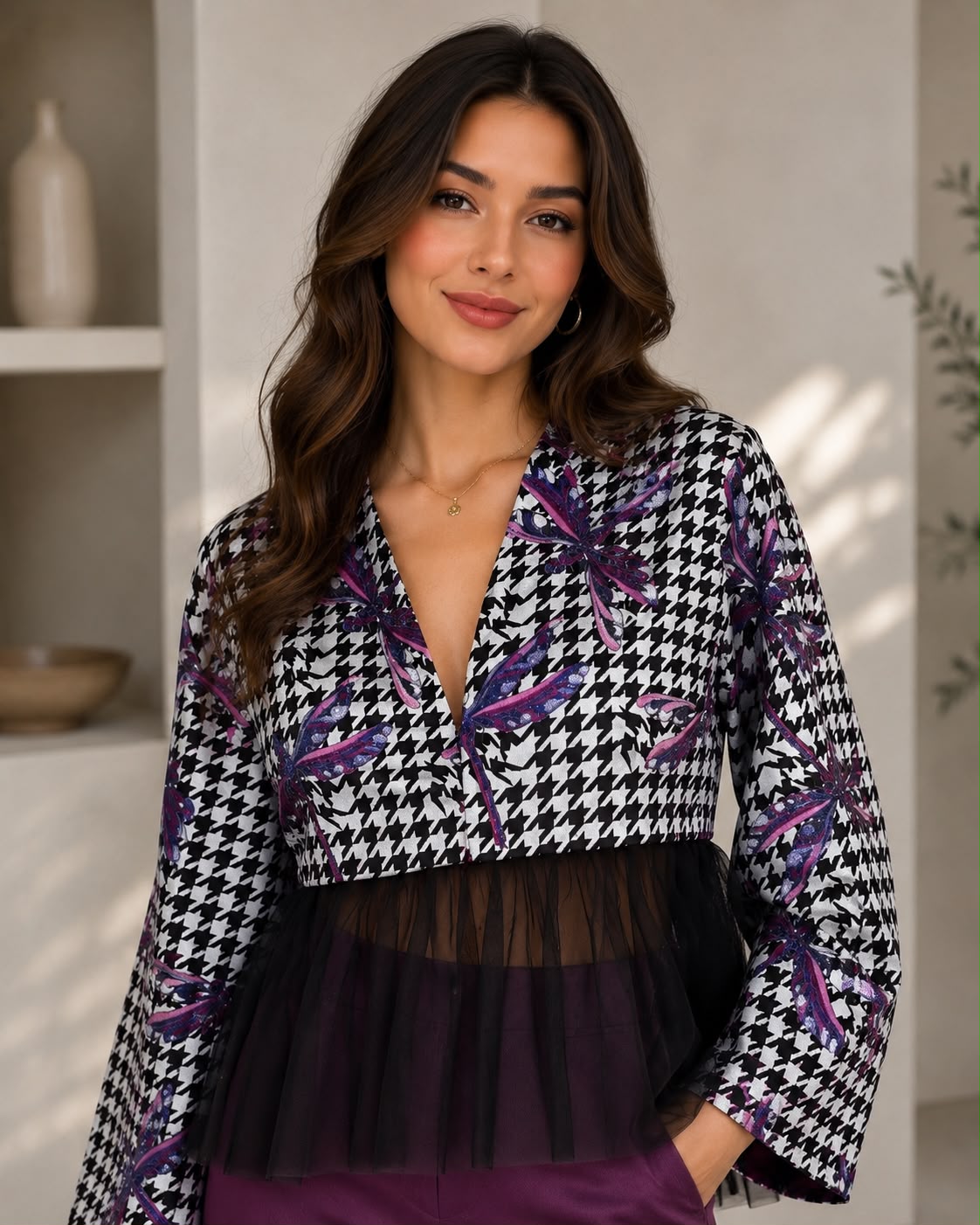 Butterfly Satin & Tulle Statement Jacket - Image 4